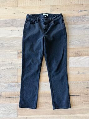 Abercrombie & Fitch Black Straight-Leg Jeans Curve Love